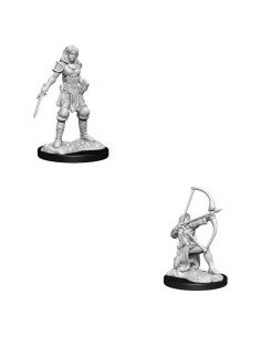 Miniatura Sin Pintar Guerrera Humana WizKids Pathfinder