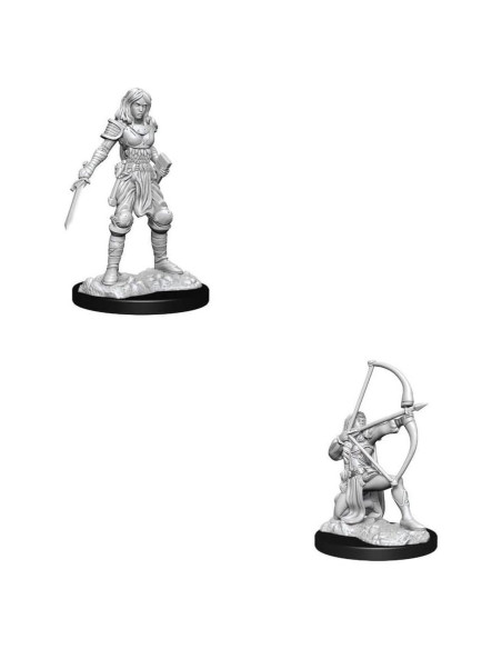 Miniatura Sin Pintar Guerrera Humana WizKids Pathfinder Miniatura Sin Pintar Guerrera Humana WizKids Pathfinder