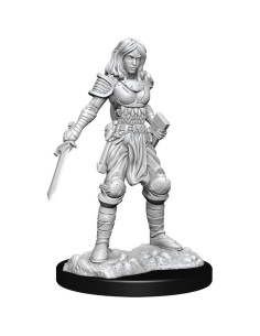 Miniatura Sin Pintar Guerrera Humana WizKids Pathfinder 2