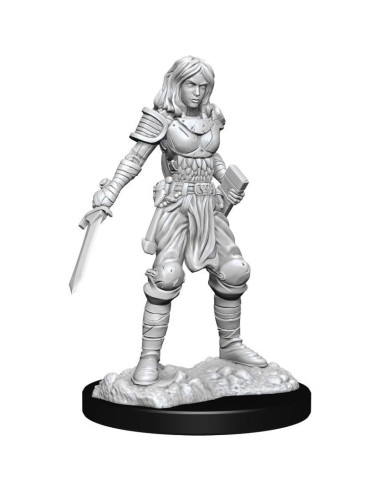Miniatura Sin Pintar Guerrera Humana WizKids Pathfinder