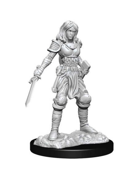 Miniatura Sin Pintar Guerrera Humana WizKids Pathfinder Miniatura Sin Pintar Guerrera Humana WizKids Pathfinder