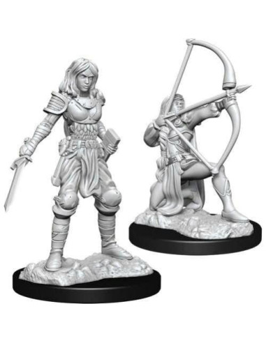 Miniatura Sin Pintar Guerrera Humana WizKids Pathfinder
