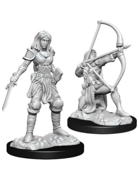Miniatura Sin Pintar Guerrera Humana WizKids Pathfinder Miniatura Sin Pintar Guerrera Humana WizKids Pathfinder