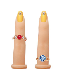 Dedos Falsos de Silicona XL289 para Práctica de Uñas Acrílicas