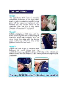 Máscara Nasal EPAP Optipillows Ajustable para Ronquidos 2