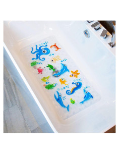Alfombra de baño antideslizante BEEHOMEE 86x38 cm niños