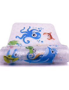 Alfombra de baño antideslizante BEEHOMEE 86x38 cm niños 2