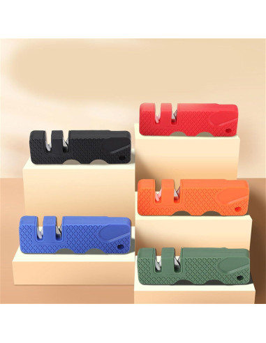 Afilador de cuchillos Enyolidimk mini piedra portátil 7,6 cm