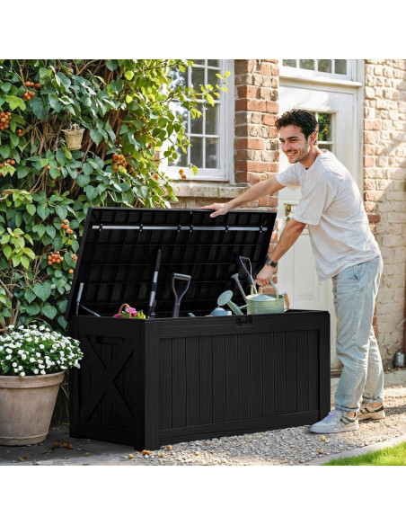 Caja de Almacenamiento Greesum 120 Galones Impermeable Negra