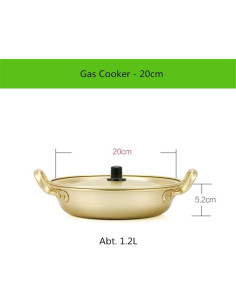 Olla de Aluminio Amarilla XICHENGSHIDAI 20cm 1L 2