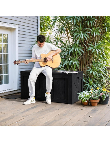 Caja de Almacenamiento Greesum 120 Galones Impermeable Negra