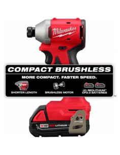 Destornillador de Impacto Milwaukee M18 18V Sin Escobillas Kit 2