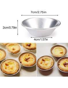 25 Moldes Redondos de Acero Inoxidable Manwetye 7.87cm 2
