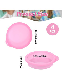 4 Moldes de Silicona para Huevos Aysatogc Rosa 11.8cm 2