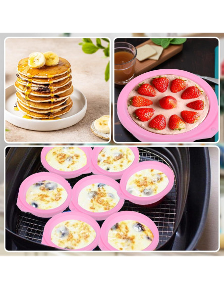 4 Moldes de Silicona para Huevos Aysatogc Rosa 11.8cm