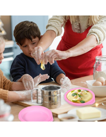 4 Moldes de Silicona para Huevos Aysatogc Rosa 11.8cm