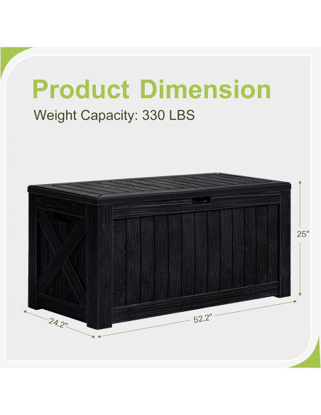 Caja de Almacenamiento Greesum 120 Galones Impermeable Negra