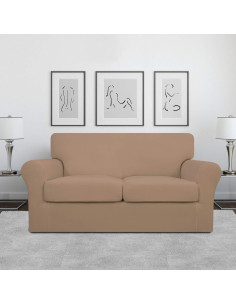 Funda de Sofá Elástica Easy-Going 3 Piezas Camello Mediana 2