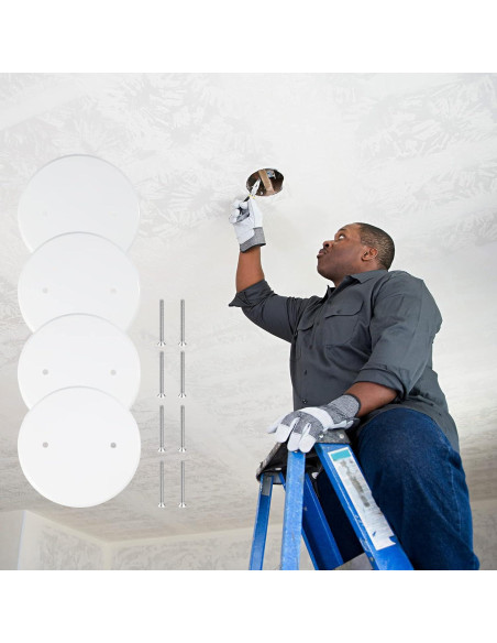 4 Placas de Cubierta de Techo Metal Jicoyin 12,7 cm Blancas