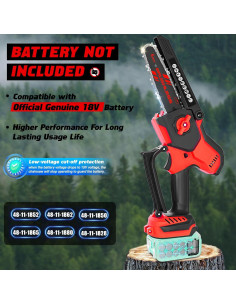 Mini Motosierra Inalámbrica TAIRDA 800W 2-en-1 8" y 6" 2