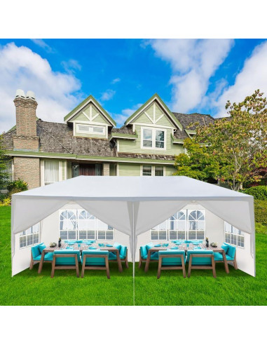 Carpa Pop Up Blanca 600x300 cm con Paredes Removibles