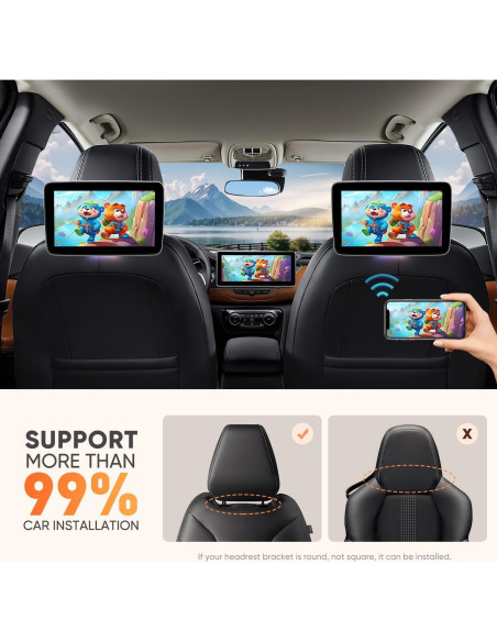 Monitor de respaldo AINAVIGO 10.1'' Android 11.0 HD