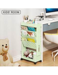 Estantería Móvil 5 Niveles Yeavs Verde para Oficina y Aula 2