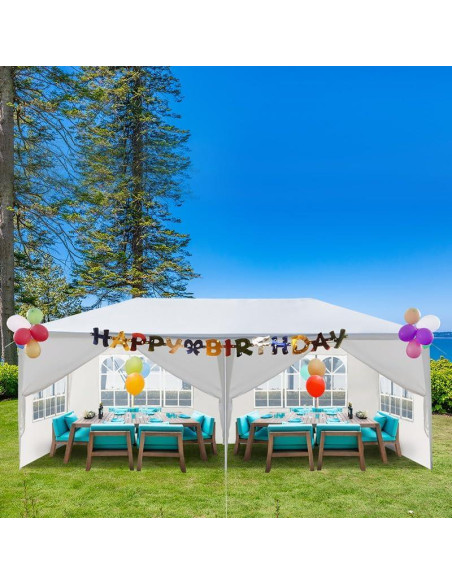 Carpa Pop Up Blanca 600x300 cm con Paredes Removibles