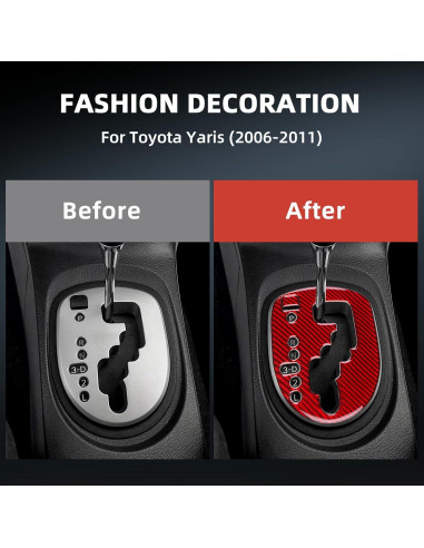 Cubierta de fibra de carbono Toyota Yaris 2006-2011 Rojo