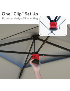 Gazebo Plegable 3.66x3.66m Rotihom con Mosquitera y Protección UV 2