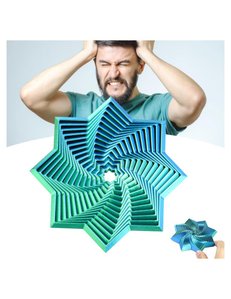 Juguete Antiestrés 3D Mydhall Estrella Hexagonal Verde