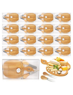 Conjunto de Tabla de Queso de Bambú Nuogo 16 Piezas Manzana