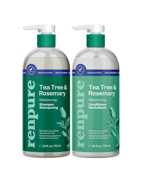Champú y Acondicionador Renpure Árbol de Té y Romero 710 ml