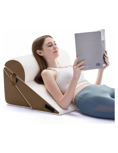 Juego de Almohadas en Cuña Ortopédica Negwoo 3 PCS Espuma Memoria