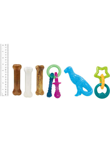 Kit de Inicio para Cachorros Nylabone - 6 Juguetes y Golosina