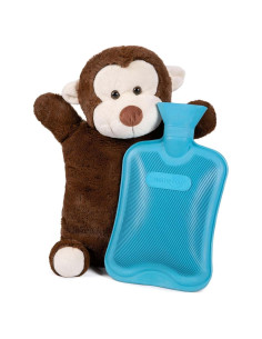 Botella de Agua Caliente HomeTop 2L con Funda de Mono Azul