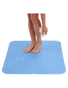 Alfombrilla de Ducha Antideslizante ENKOSI 78.74x78.74cm Azul Aqua