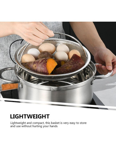 Cesta de Vapor Acero Inoxidable RORPOIR 25.5 cm Multifuncional