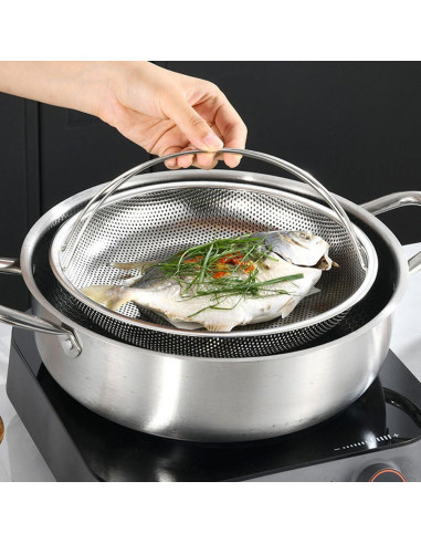 Cesta de Vapor Acero Inoxidable RORPOIR 25.5 cm Multifuncional