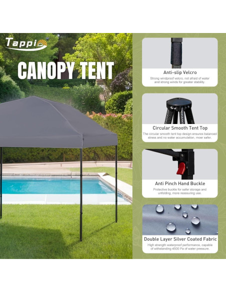 Carpa Pop Up Tappio 3.05m x 3.05m Impermeable para Eventos Carpa Pop Up Tappio 3.05m x 3.05m Impermeable para Eventos