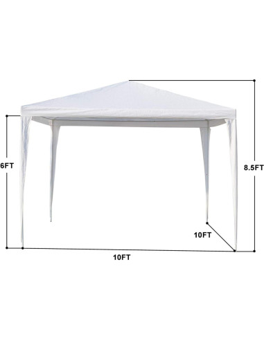 Carpa de Fiesta Sepnefi 300x300 cm Impermeable para Eventos