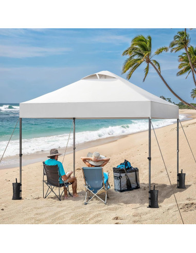 Carpa Plegable Pipishell 3x3m con Techo Recubierto Plata