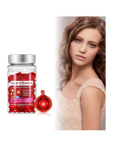 Cápsulas de Aceite para Cabello HuaQing 80 Pcs - Hidratante