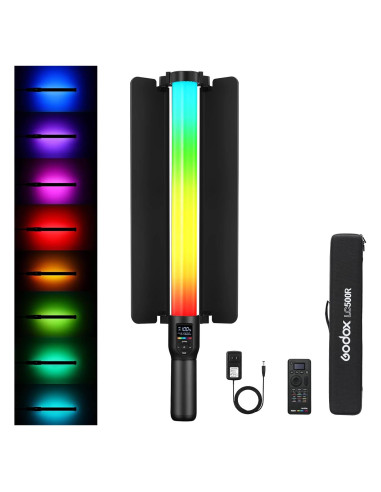 Godox LC500R Luz LED RGB Portátil 2500K-8500K con Control Remoto