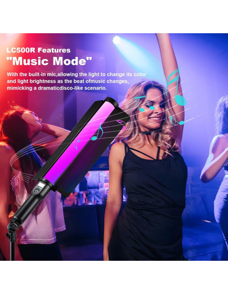 Godox LC500R Luz LED RGB Portátil 2500K-8500K con Control Remoto Godox LC500R Luz LED RGB Portátil 2500K-8500K con Control Remoto