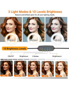 Anillo de Luz de 10" con Soporte Ajustable Acetaken 2