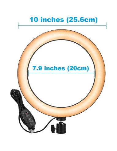 Anillo de Luz de 10" con Soporte Ajustable Acetaken