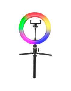 Anillo de Luz RGB Vivitar 20.32 cm con Soporte para Teléfono