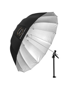 Paraguas de Fibra de Vidrio Glow Easy Lock 165 cm Plata Profunda