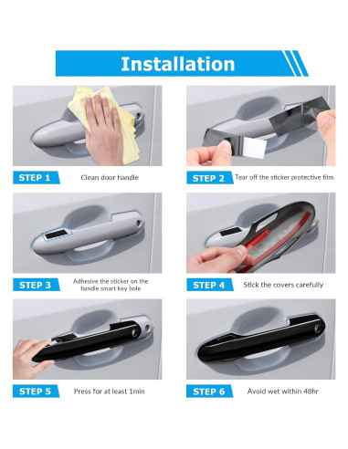 Cubierta de Manija de Puerta DLOVEG para Toyota Rav4/Highlander 2020-2025